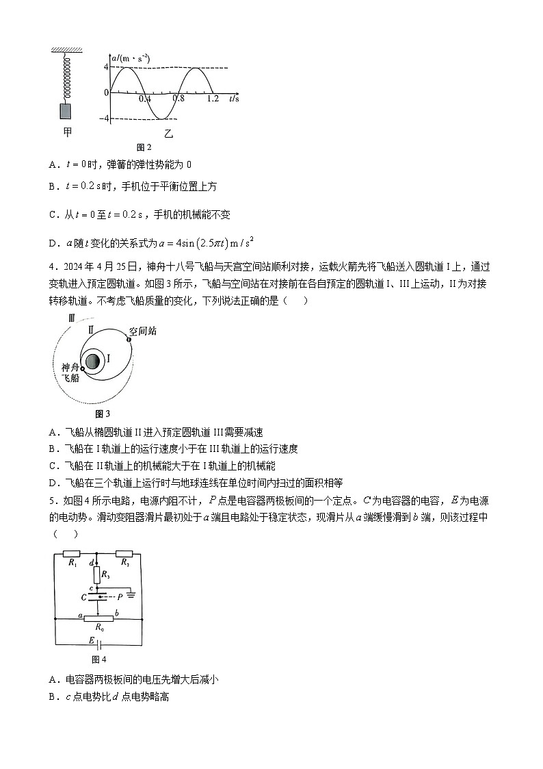 重庆市巴蜀中学2024-2025学年高三上学期11月月考物理试卷（Word版附解析）第2页