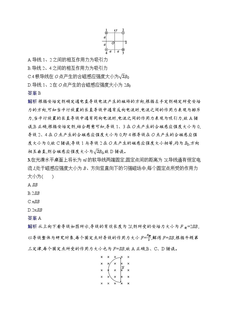 备战2025年高考二轮复习物理（山东专版）专题分层突破练8 磁场 带电粒子在磁场中的运动（Word版附解析）第2页