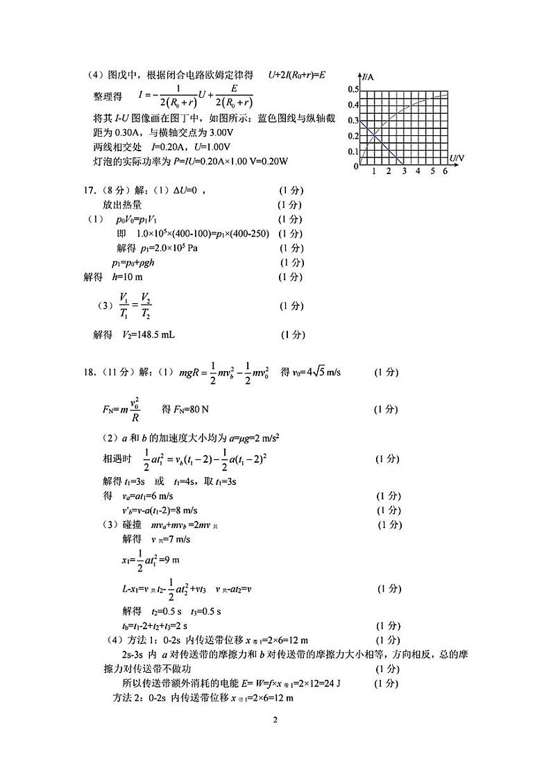 浙江省稽阳联谊学校2024-2025学年高三上学期11月联考物理（选考）试题02