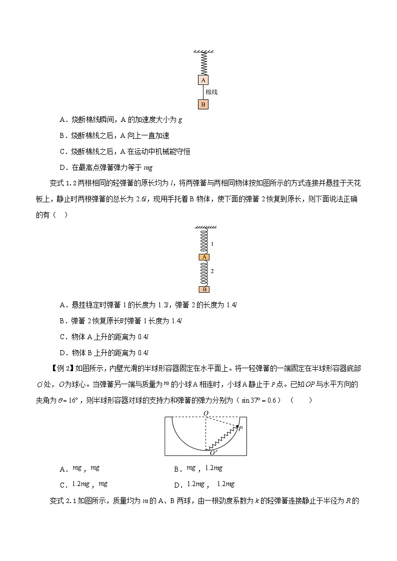 模型02、含弹簧的物理模型（原卷版）第2页