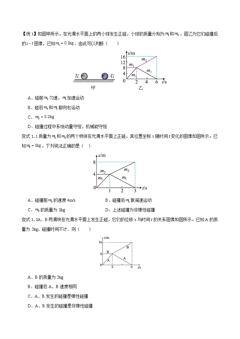 模型15、弹性碰撞与非弹性碰撞模型（原卷版）第2页
