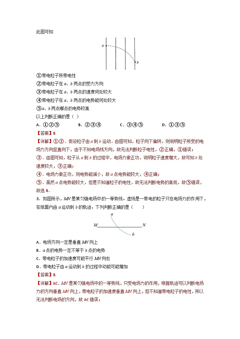 高中物理题型解题技巧之电磁学篇07 速度线与力线法巧解带电粒子在电场中运动问题（解析版） 第3页