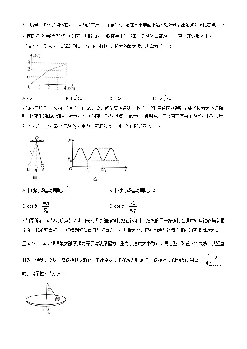 山东省泰安市2024-2025学年高三上学期11月期中考试物理03