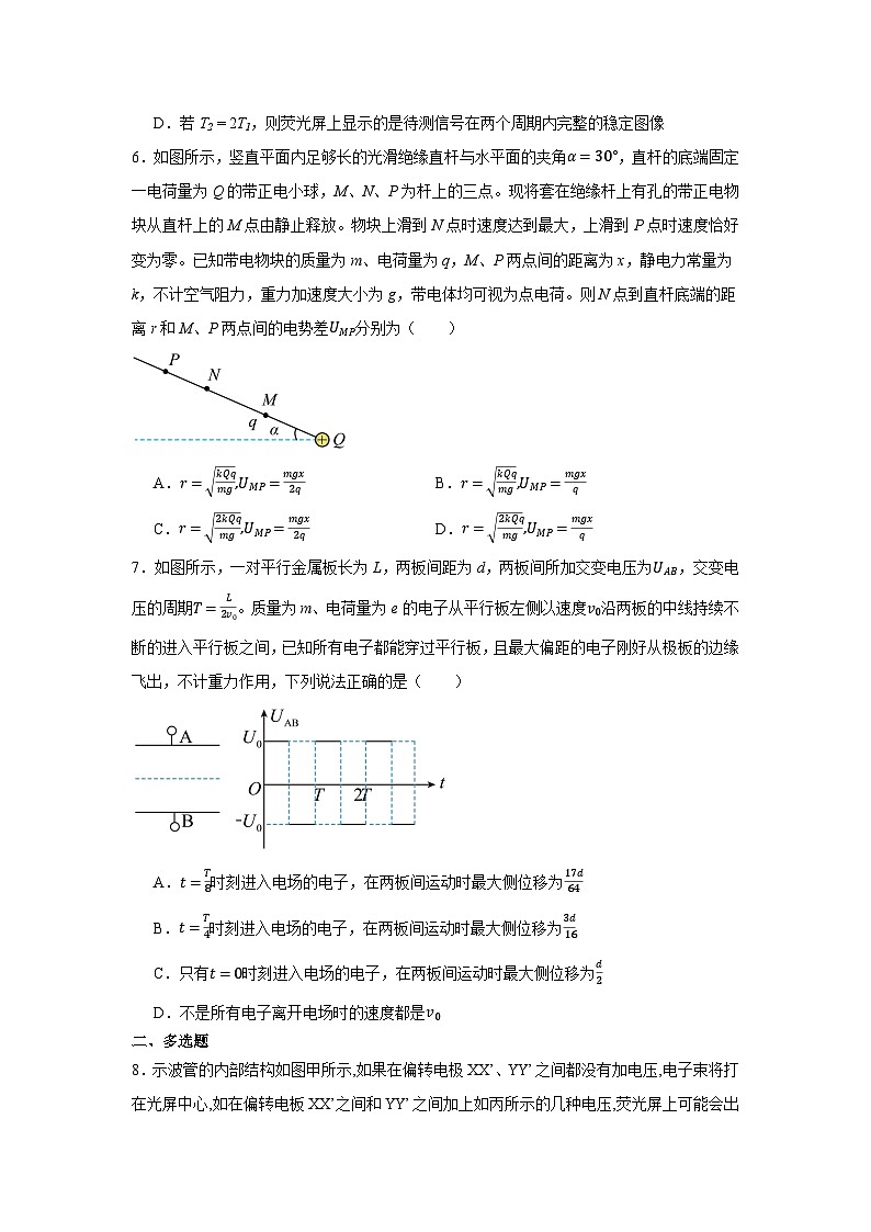 第05讲 带电粒子在电场中的运动 课后专项突破（原卷版）第3页