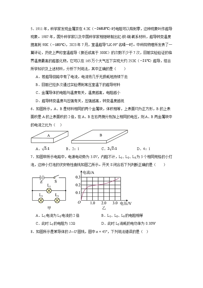 第06讲 电路及其应用 课后专项突破（原卷版）-2024-2025学年高二物理上学期中期末复习精细讲义第2页