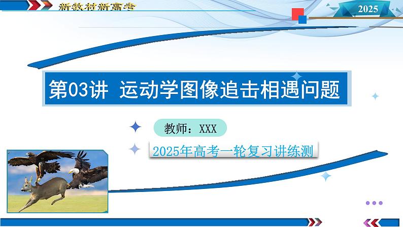 第03讲 运动学图像追击相遇问题（课件）-2025年高考物理一轮复习讲练测（新教材新高考）第1页