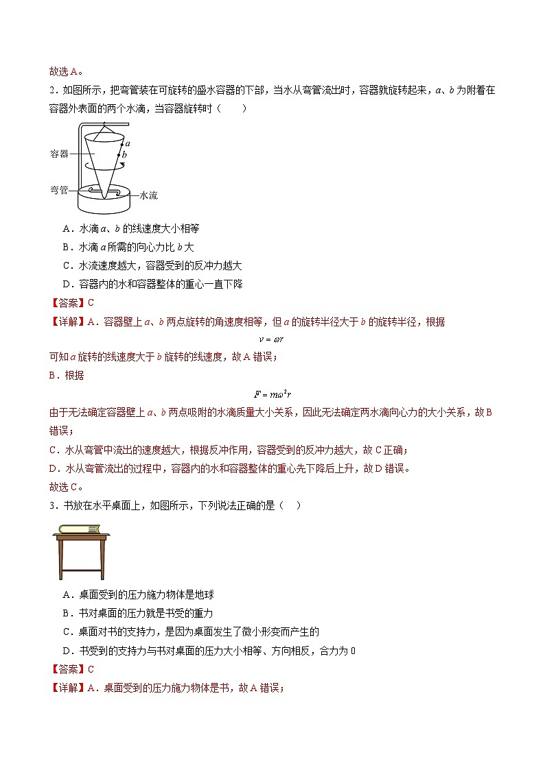 第05讲    三大性质力（练习）（解析版）-2025年高考物理一轮复习讲练测（新教材新高考）第2页