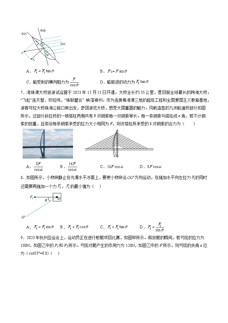 第06讲  力的合成与分解（练习）（原卷版）-2025年高考物理一轮复习讲练测（新教材新高考）第3页