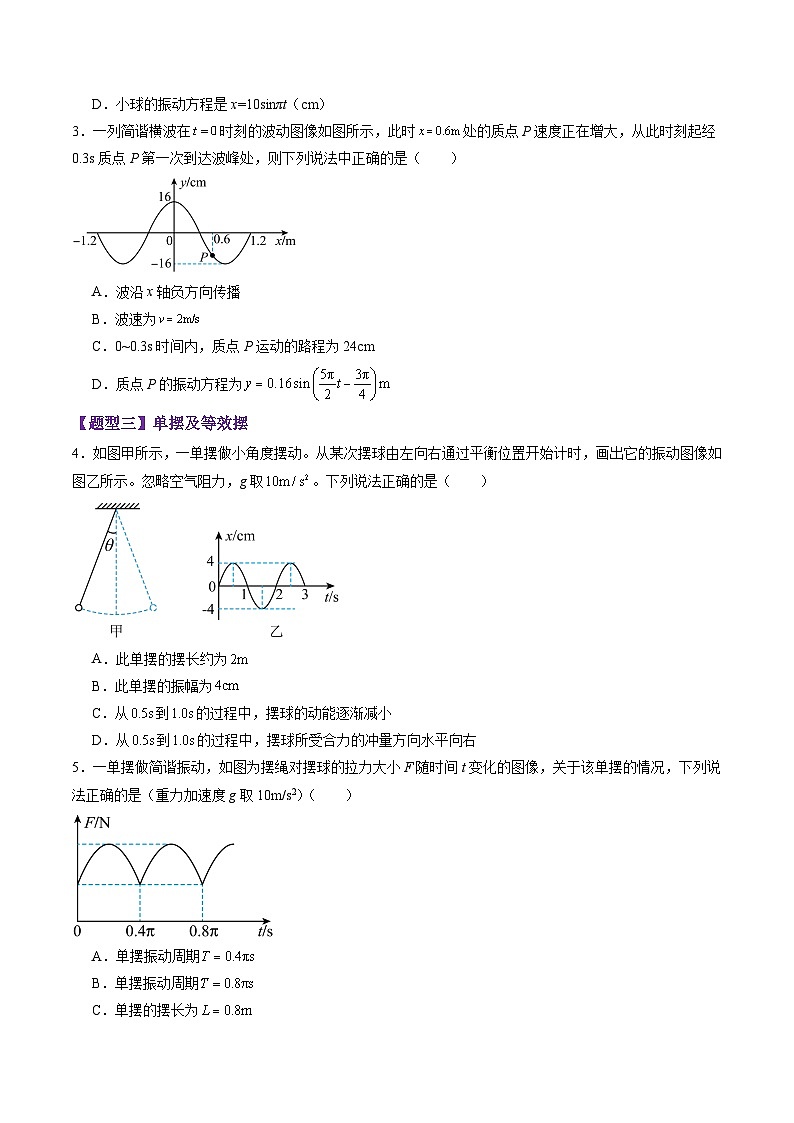 第30讲  机械振动（练习）（原卷版）-2025年高考物理一轮复习讲练测（新教材新高考）第3页