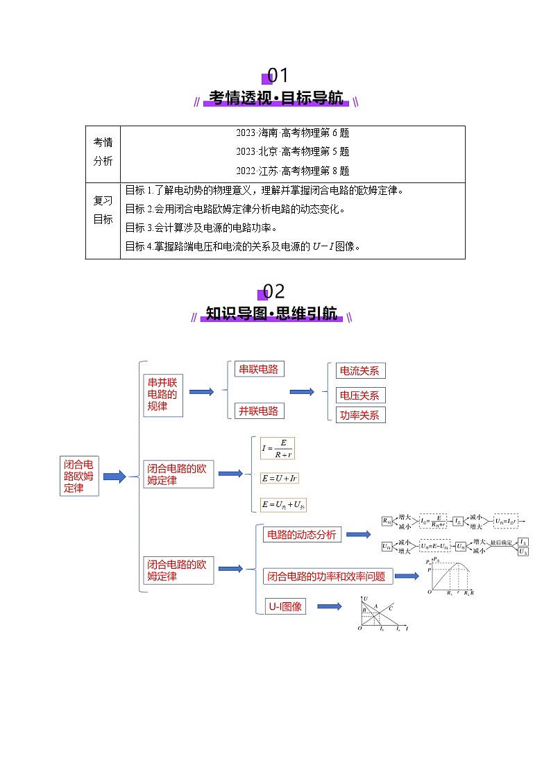 第40讲   闭合电路欧姆定律及应用（讲义）（解析版）-2025年高考物理一轮复习讲练测（新教材新高考）第2页