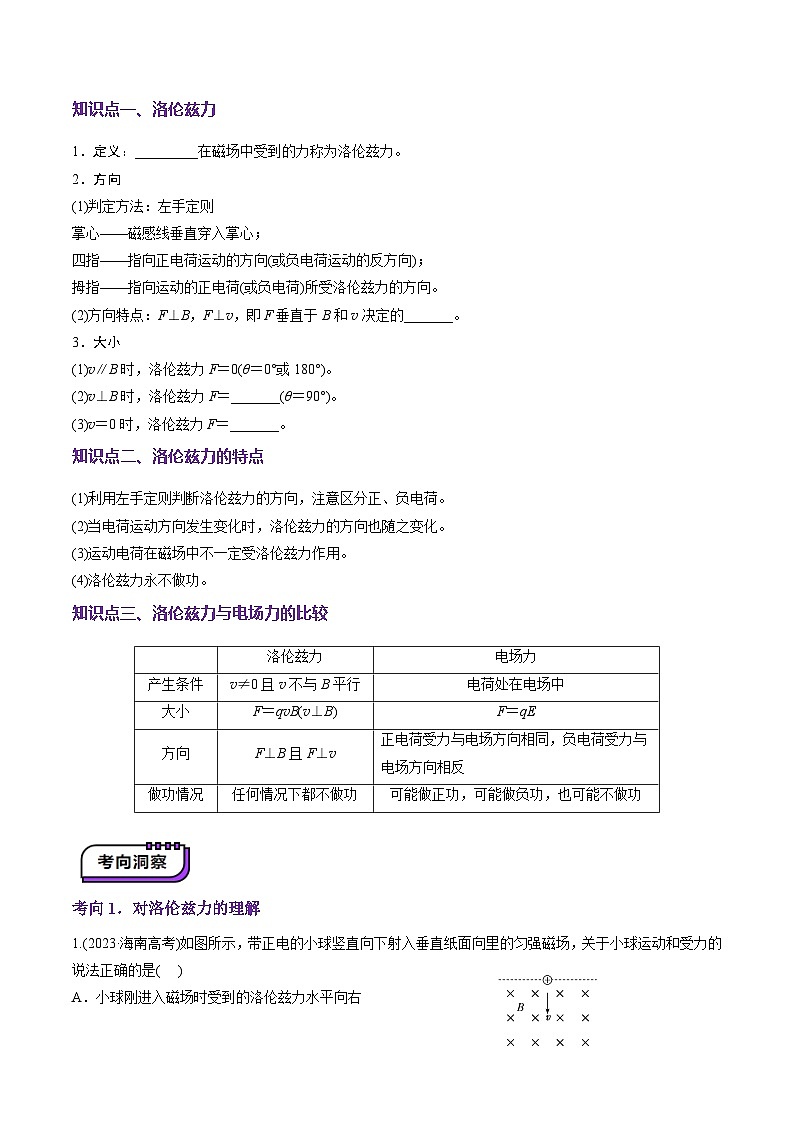 第47讲   带电粒子在磁场中的运动(讲义)（原卷版）-2025年高考物理一轮复习讲练测（新教材新高考）第3页