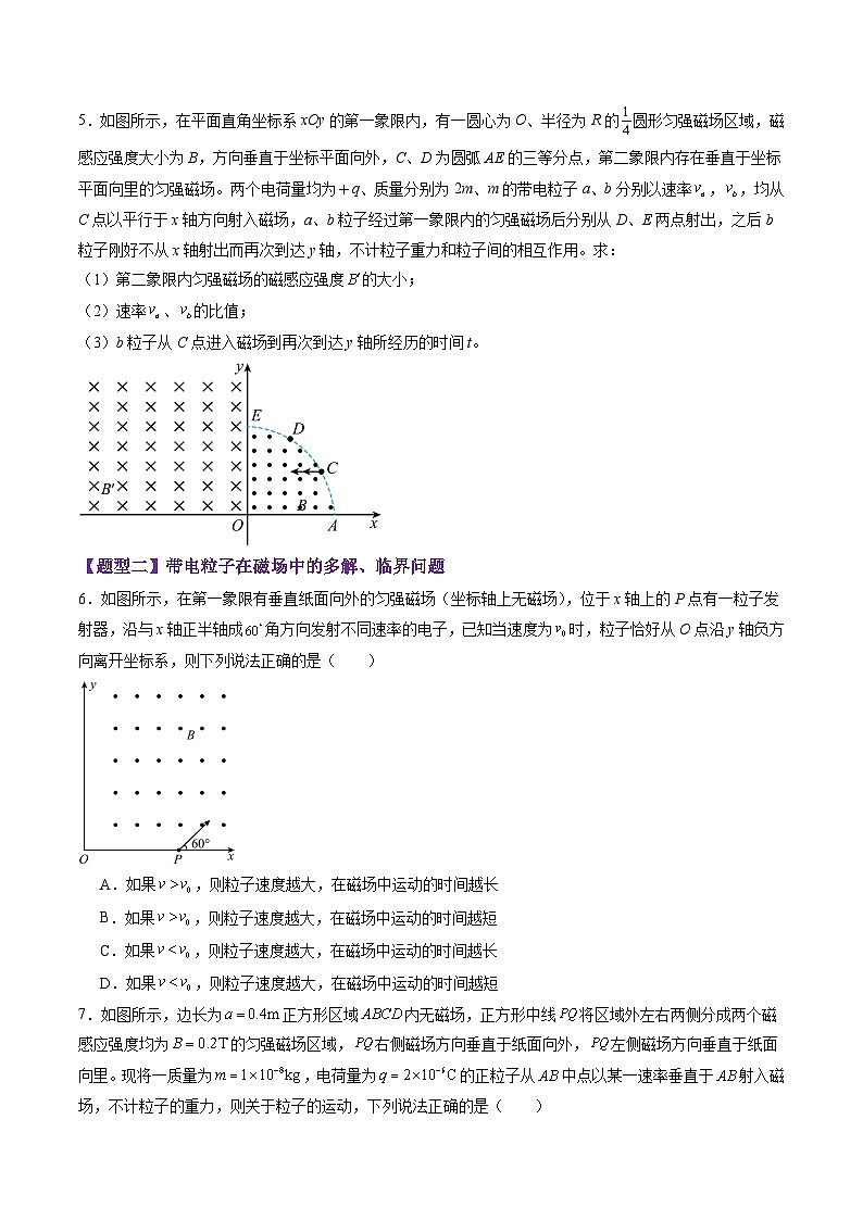 第47讲   带电粒子在磁场中的运动（练习）（原卷版）-2025年高考物理一轮复习讲练测（新教材新高考）第3页