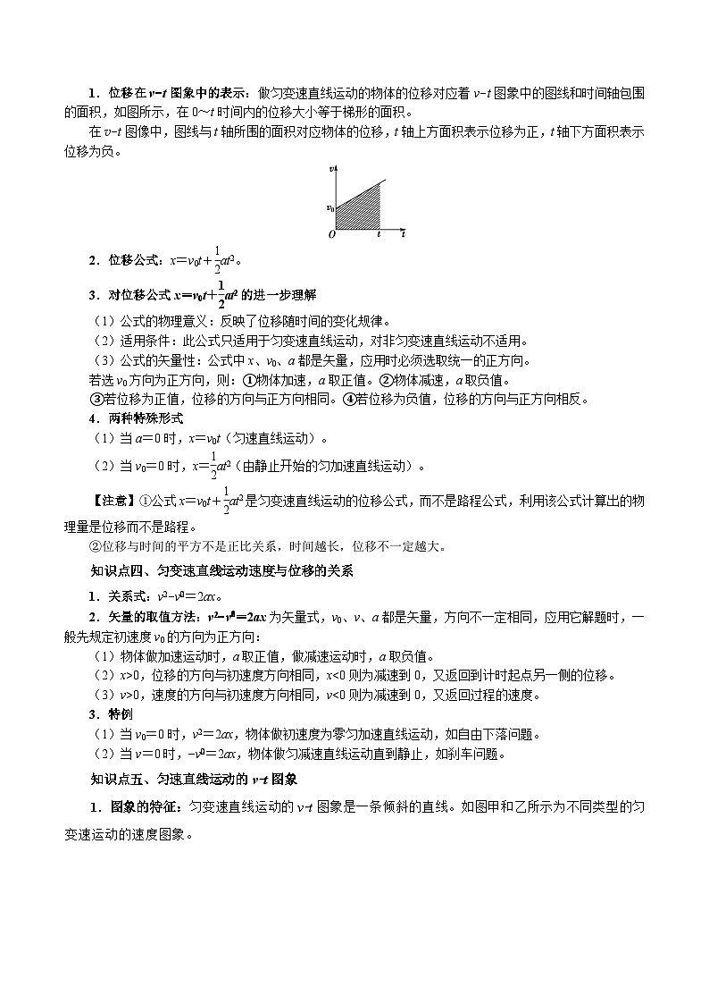 专题02 匀变速直线运动的规律（知识梳理 6大考点精讲精练 实战训练）（解析版）-2025年高中物理学业水平合格性考试总复习（江苏专用）第3页