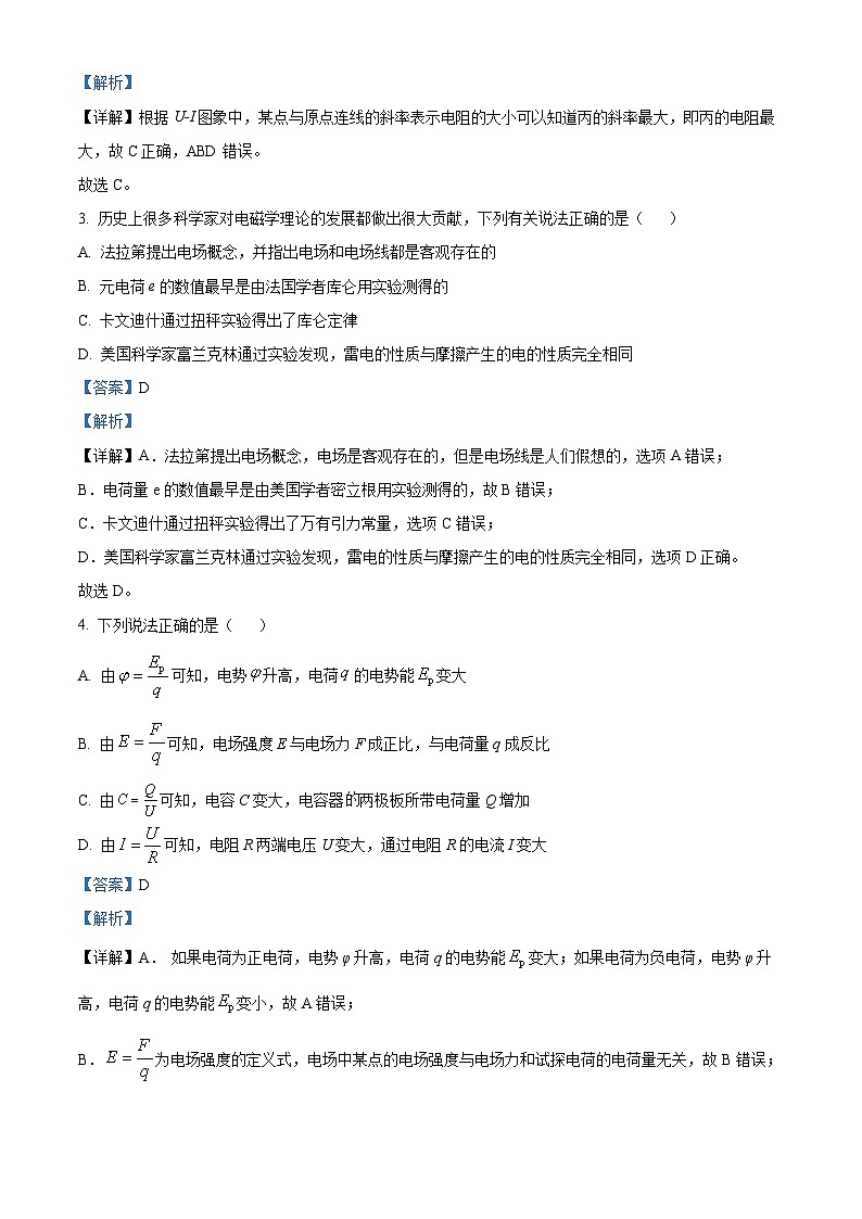 浙江省s9联盟2024-2025学年高二上学期11月期中联考物理试题 Word版含解析第2页