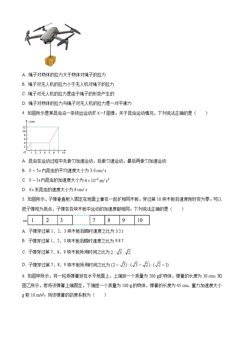 山东省菏泽市2024-2025学年高一上学期期中考试物理（A卷）试卷（Word版附解析）第2页