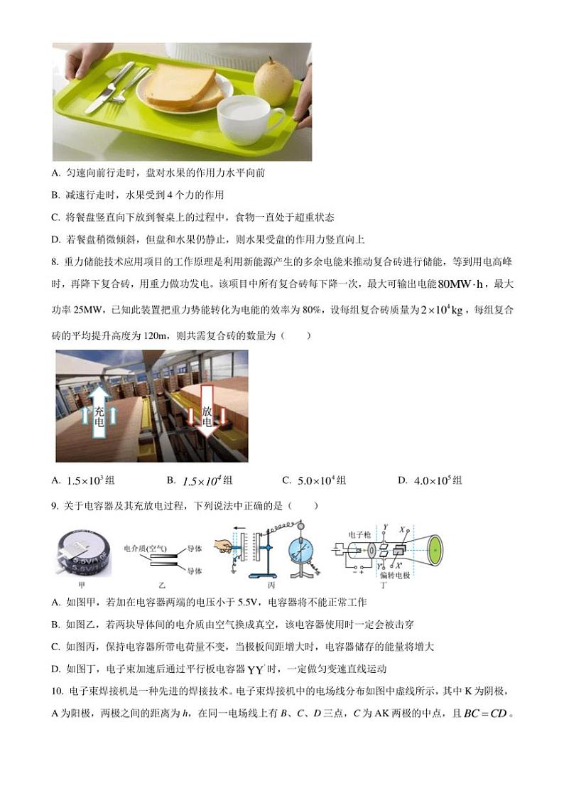 浙江省91高中联盟2024～2025学年高二(上)期中物理试卷(含答案)第3页