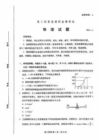 山东省潍坊市2025届高三期中阶段性调研监测考试物理试题及答案