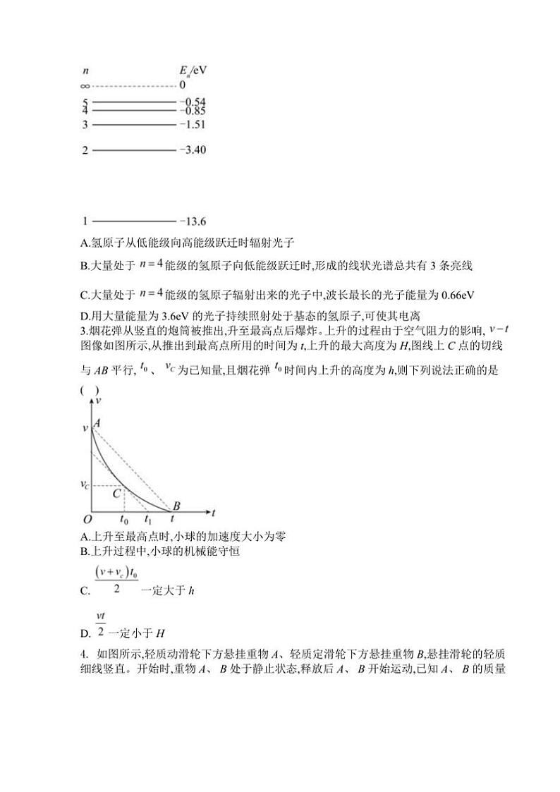 黑龙江省鸡西市密山市高级中学2024～2025学年高三(上)联合考试物理试卷(含答案)第2页