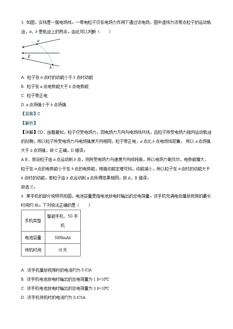 安徽省蚌埠市怀远县2024-2025学年高二上学期11月期中考试物理试题  Word版含解析第3页