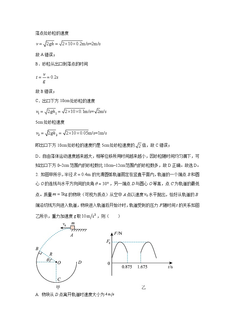 2024-2025学年河南省高三(上)11月期中联考(1)物理试卷（解析版）第2页