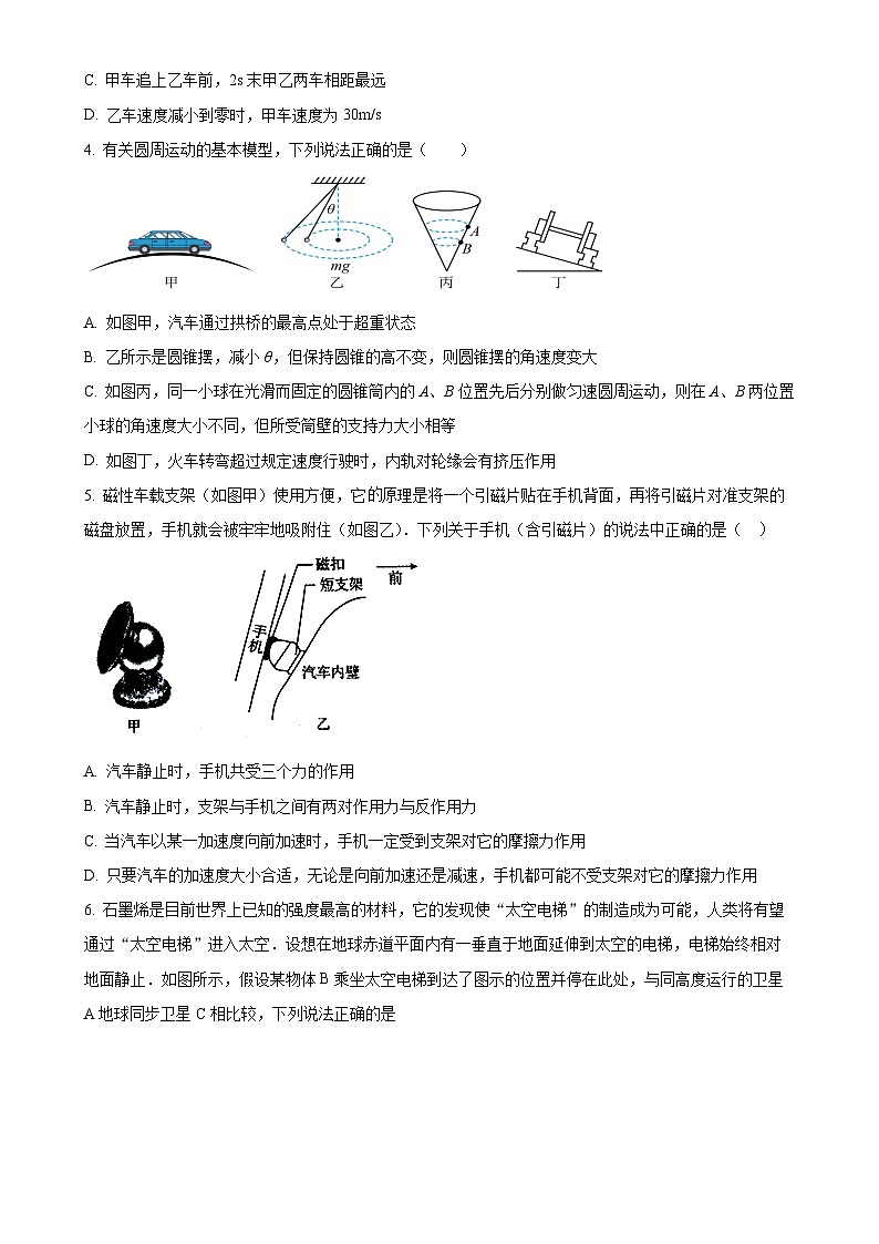 宁夏回族自治区银川市金凤区宁夏六盘山高级中学2024-2025学年高三上学期11月期中考试物理试题（原卷版）-A4第2页