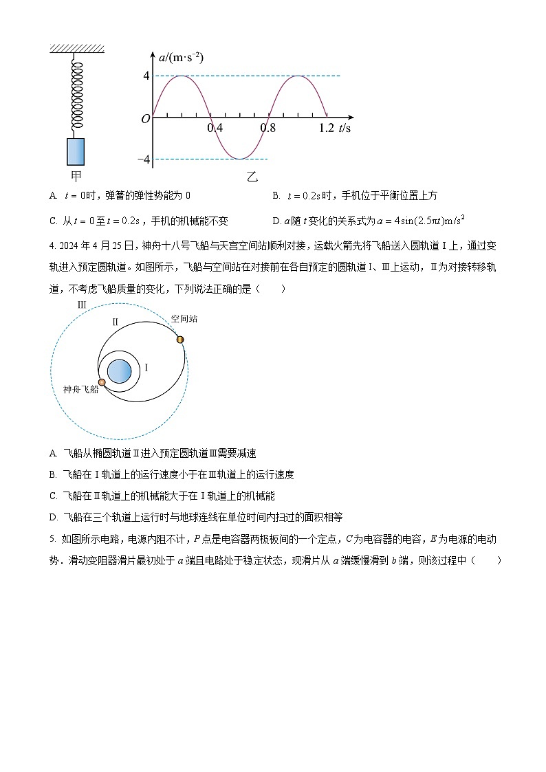 重庆市巴蜀中学2024-2025学年高三上学期11月适应性月考（三）物理试题（Word版附解析）02
