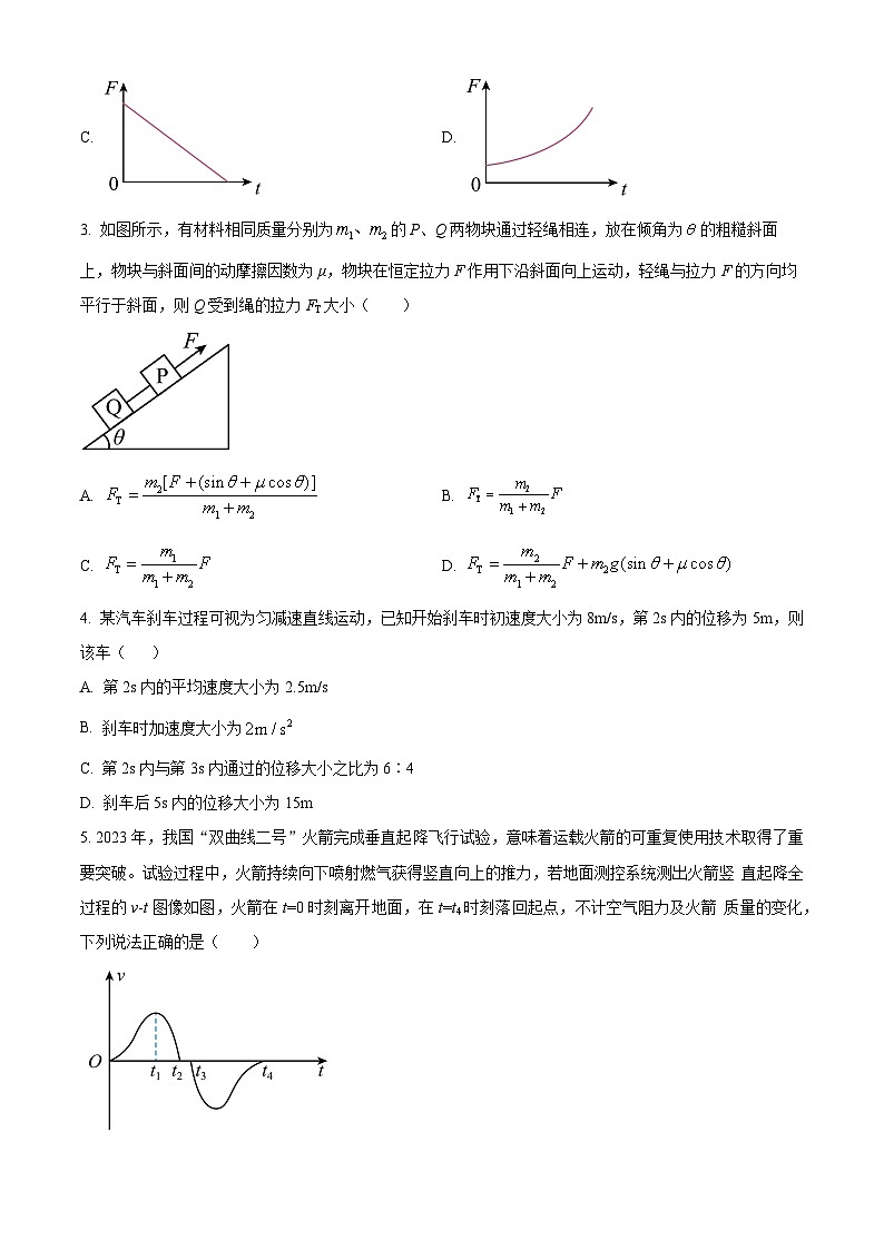 四川省阆中中学校2024-2025学年高三上学期11月月考物理试题 Word版无答案第2页