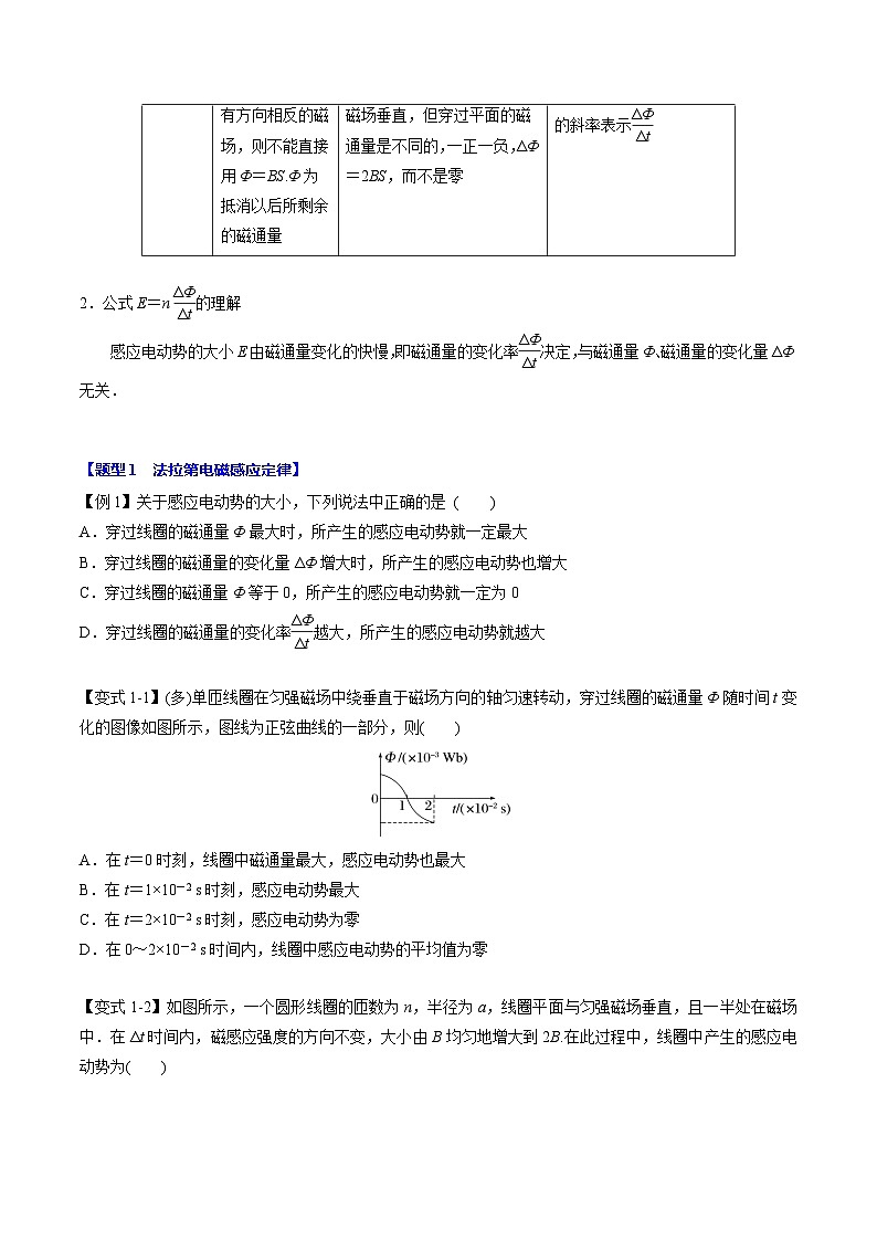 2.2 法拉第电磁感应定律（举一反三）（第1课时）（学生版） 2024-2025学年高二物理举一反三系列 练习（人教版2019选择性必修第二册）第3页