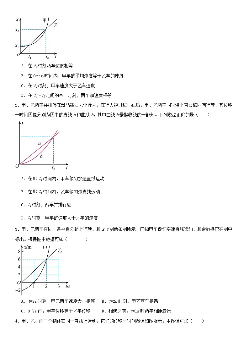 人教版高中物理必修一 同步精讲精练2.3.3运动学图像问题（学生版）第2页