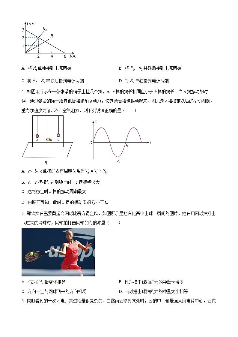 湖北省部分普通高中2024-2025学年高二上学期期中考试物理试卷（B卷） Word版无答案第2页