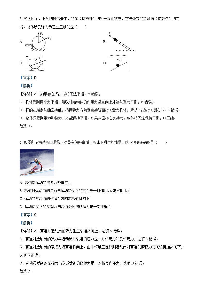 湖南省邵阳市武冈市2024-2025学年高一上学期期中考试物理试题（解析版）-A4第3页