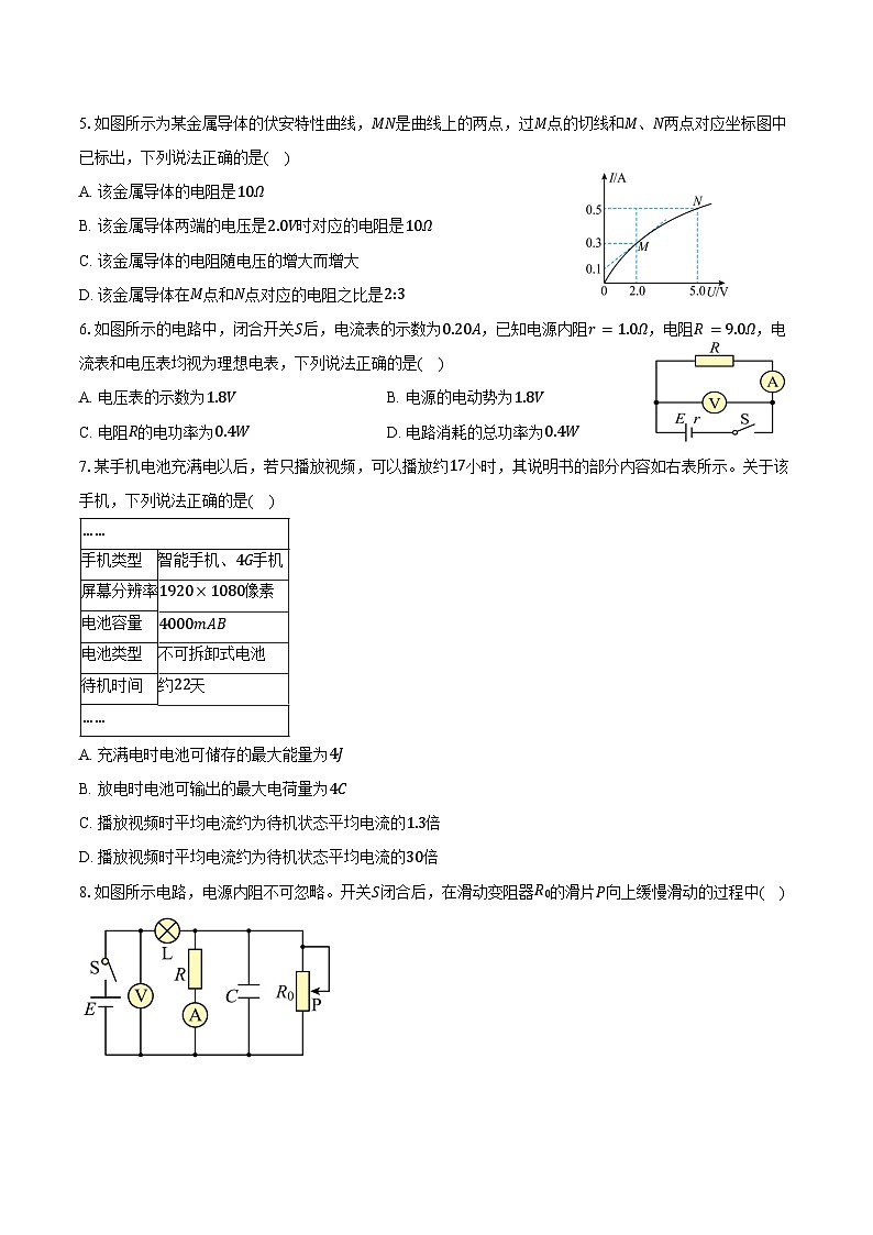 2024-2025学年北京市海淀区北京理工大学附属中学高二上学期期中考试物理试题（含答案）第2页