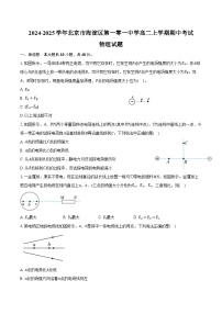 2024-2025学年北京市海淀区第一零一中学高二上学期期中考试物理试题（含答案）
