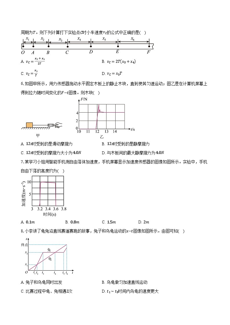 2024-2025学年江苏省徐州市铜山区高一（上）期中物理试卷（含答案）第2页
