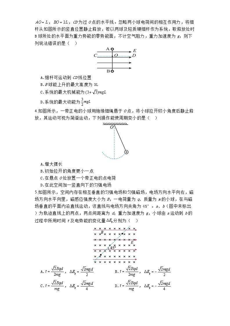 河南省焦作市博爱县第一中学2024-2025学年高三上学期11月期中物理试题第2页