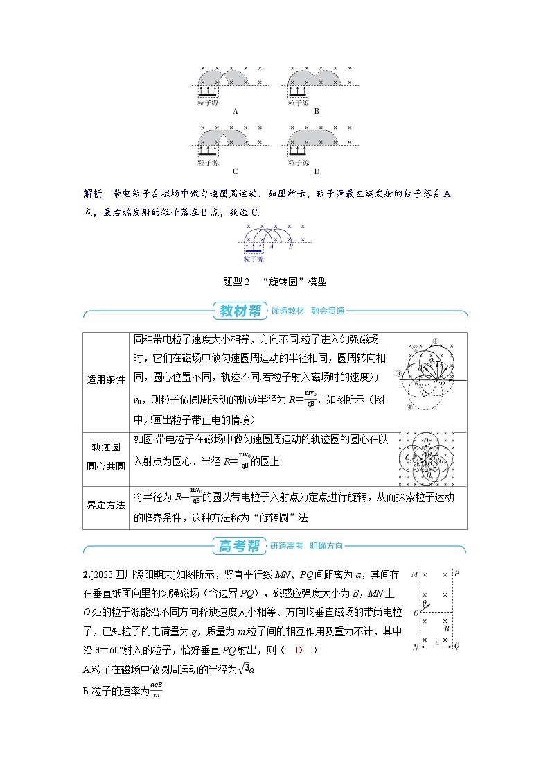 备战2025年高考物理精品教案第十一章磁场专题十五磁场中的动态圆模型（Word版附解析）第2页