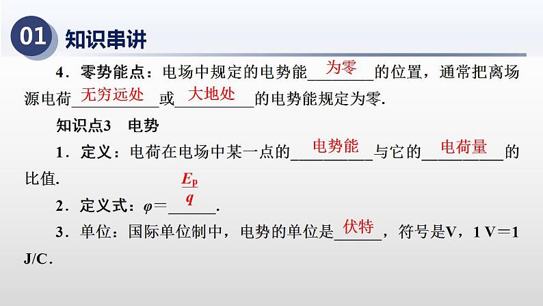 专题02 静电场中的能量（考点串讲）-2024-2025学年高二物理上学期期末考点课件（人教版2019）第4页