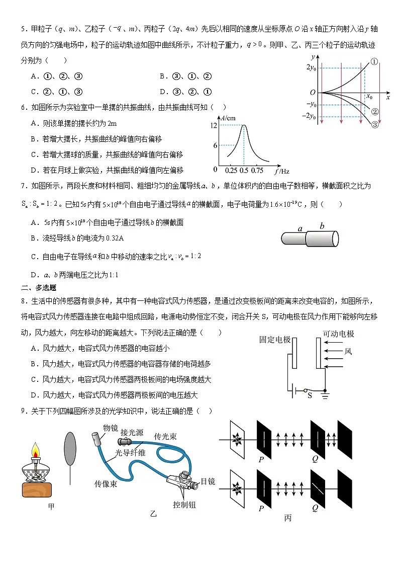 广东省中山市第二中学2024-2025学年高二上学期11月期中物理试题第2页