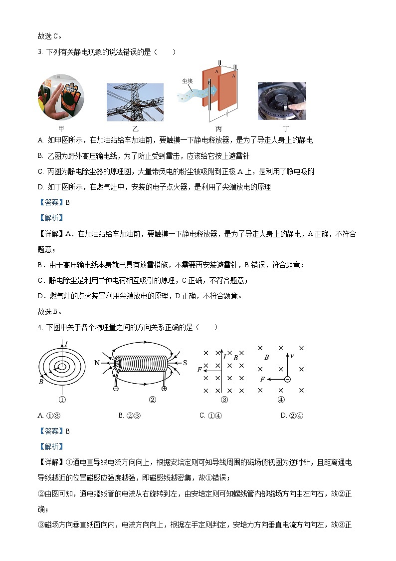 浙江省温州市十校联合体2024-2025学年高二上学期11月期中联考物理试题（解析版）-A4第2页