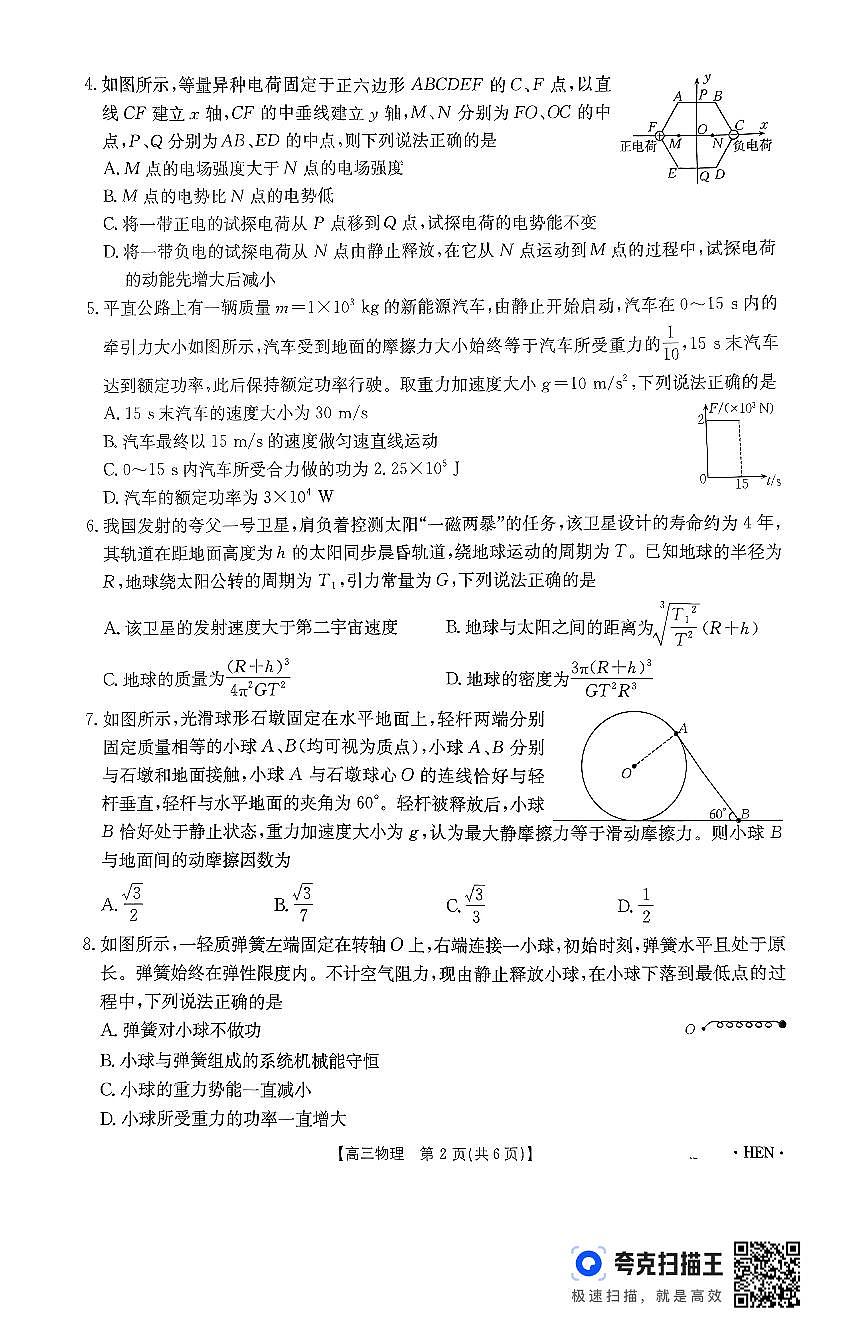 扫描件_高三物理考试第2页