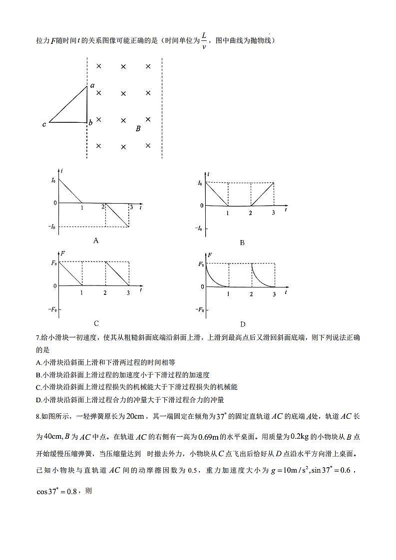 2025届湖北华大新高考联盟高三上学期11月教学质量测评物理试题(无答案)第3页