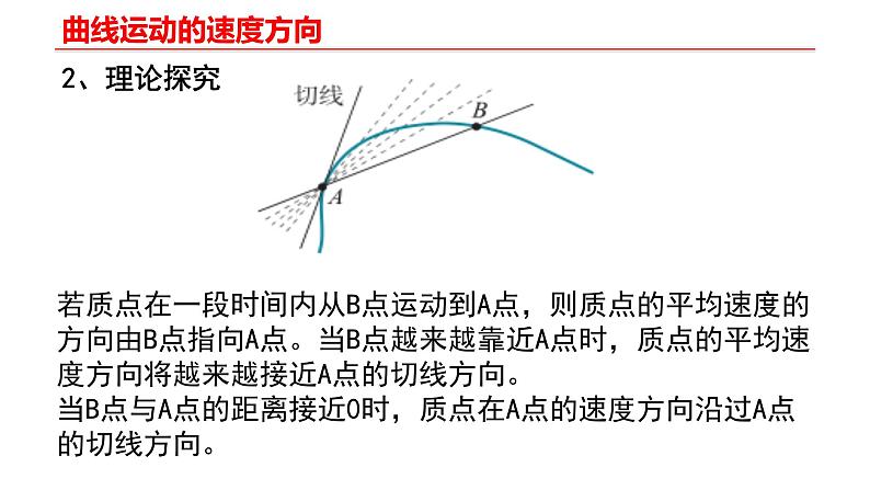 5.1  曲线运动 课件  高一下学期物理人教版（2019）必修第二册第6页