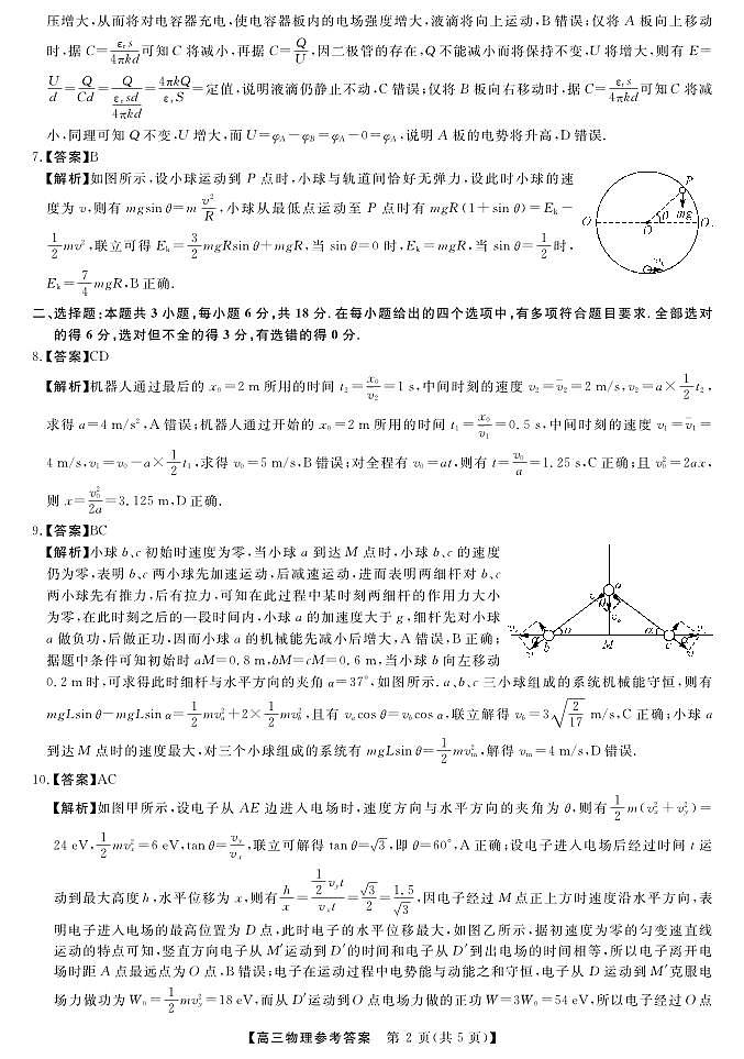 金科新未来11月18-19日高三联考-物理答案第2页