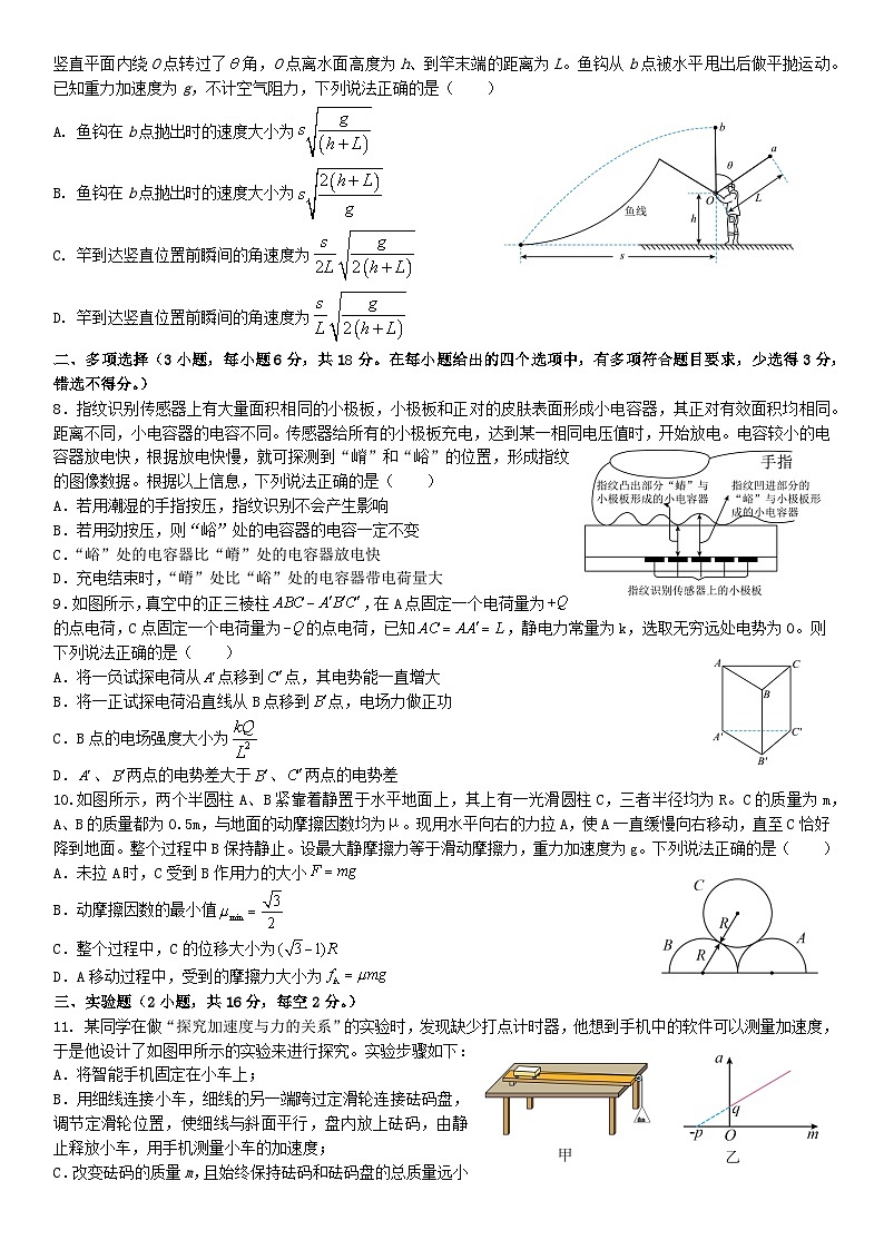 广东省惠州市第一中学2024-2025学年高三上学期11月测试物理试卷第2页