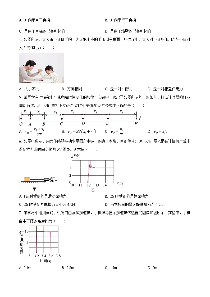 江苏省徐州市铜山区2024-2025学年高一上学期11月期中物理试题无答案第2页