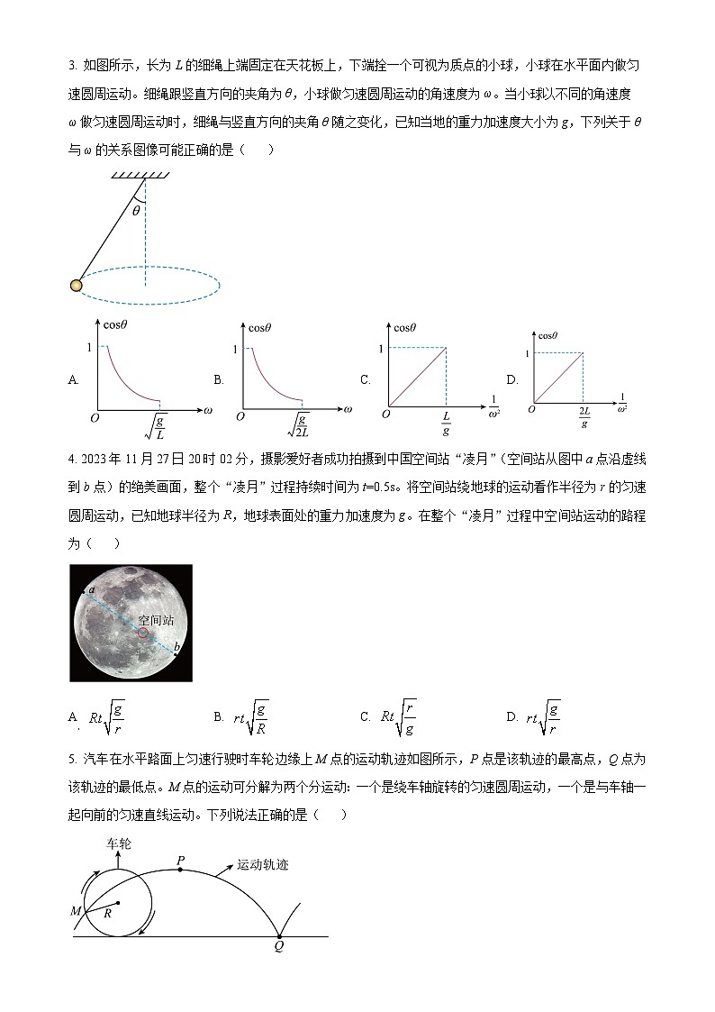 山东省名校联盟2023-2024学年高三上学期12月考试物理试题（原卷版）-A4第2页