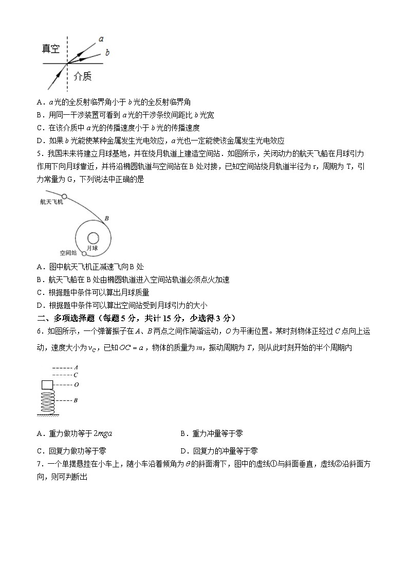 天津市耀华中学2024-2025学年高三上学期第二次月考物理试题第2页