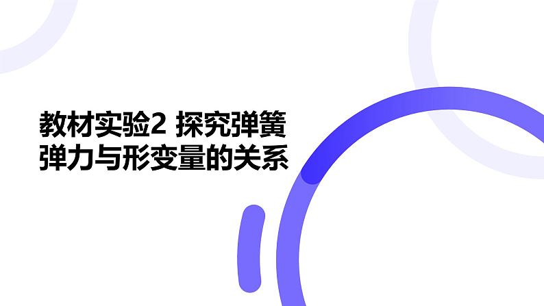 2025届高考物理基础练教学课件 第二章 教材实验2 探究弹簧弹力与形变量的关系第1页