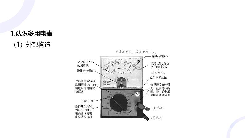 2025届高考物理基础练教学课件 第九章 教材实验12 练习使用多用电表第2页