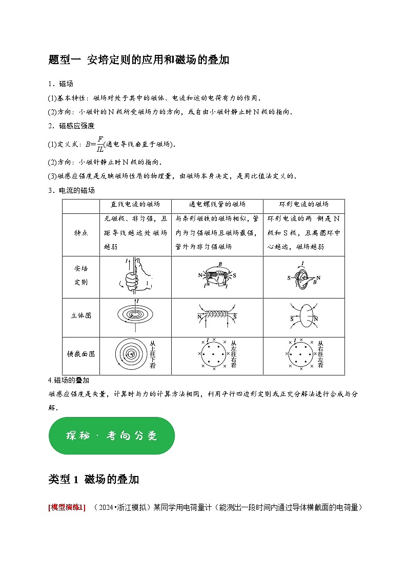 专题19  磁场的描述 安培力（学生版）-2025年高考物理热点知识讲练与题型归纳（全国通用）第2页